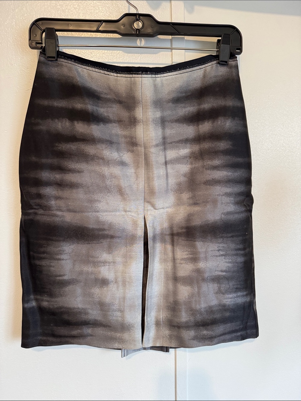 BCBG silver gray watercolor silk mini